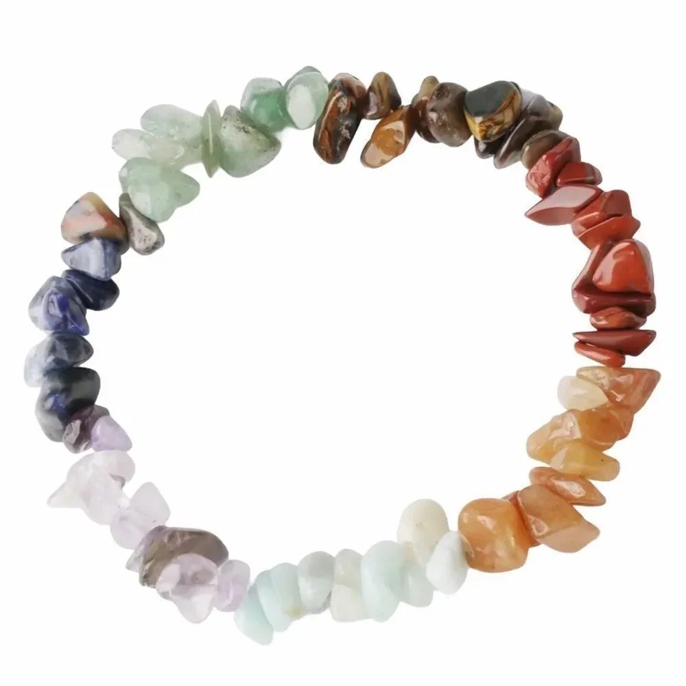 Natural Stone Chakra Bangle Bracelet Handmade NEW
